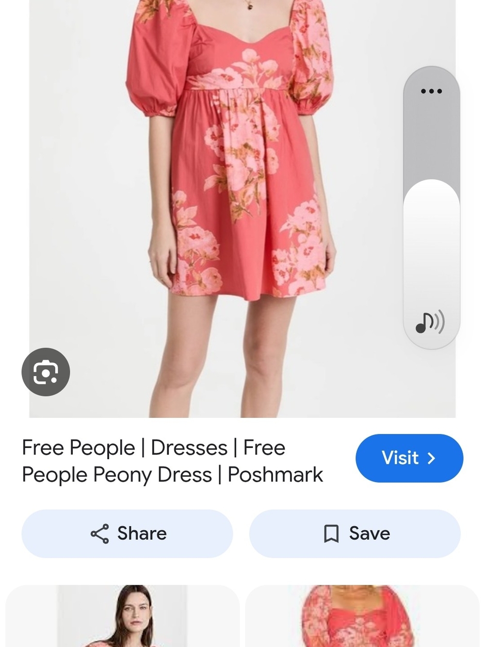 Free People Coral Pink Peony Kids Dress